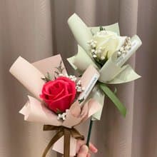 單支玫瑰花束 多種顏色 畢業花束 小禮物 香皂玫瑰花 婚禮小物