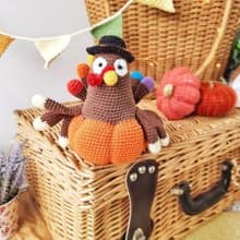 Stuffed turkey toy original gift for best friends. Thanksgiving Day home decor