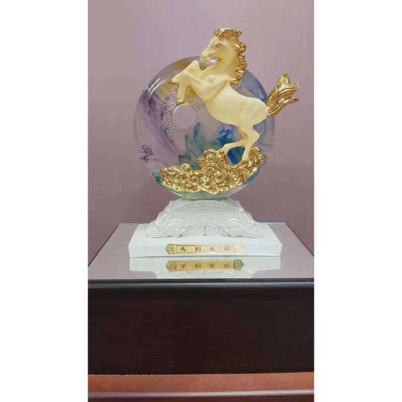 琉璃金箔 奔騰 開幕送禮 升遷禮物 退休禮物 新居落送禮 喬遷賀禮