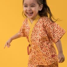 子供甚平　Jinbei for children【Red x small flowers】