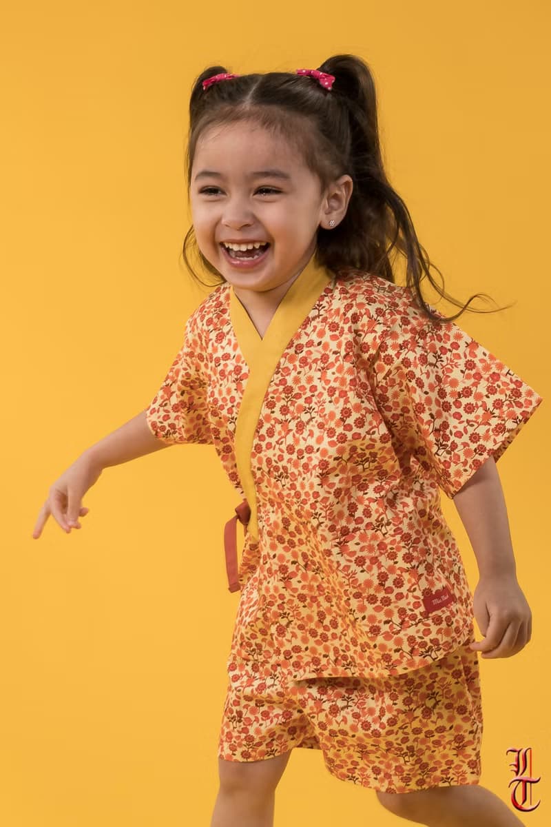 子供甚平　Jinbei for children【Red x small flowers】