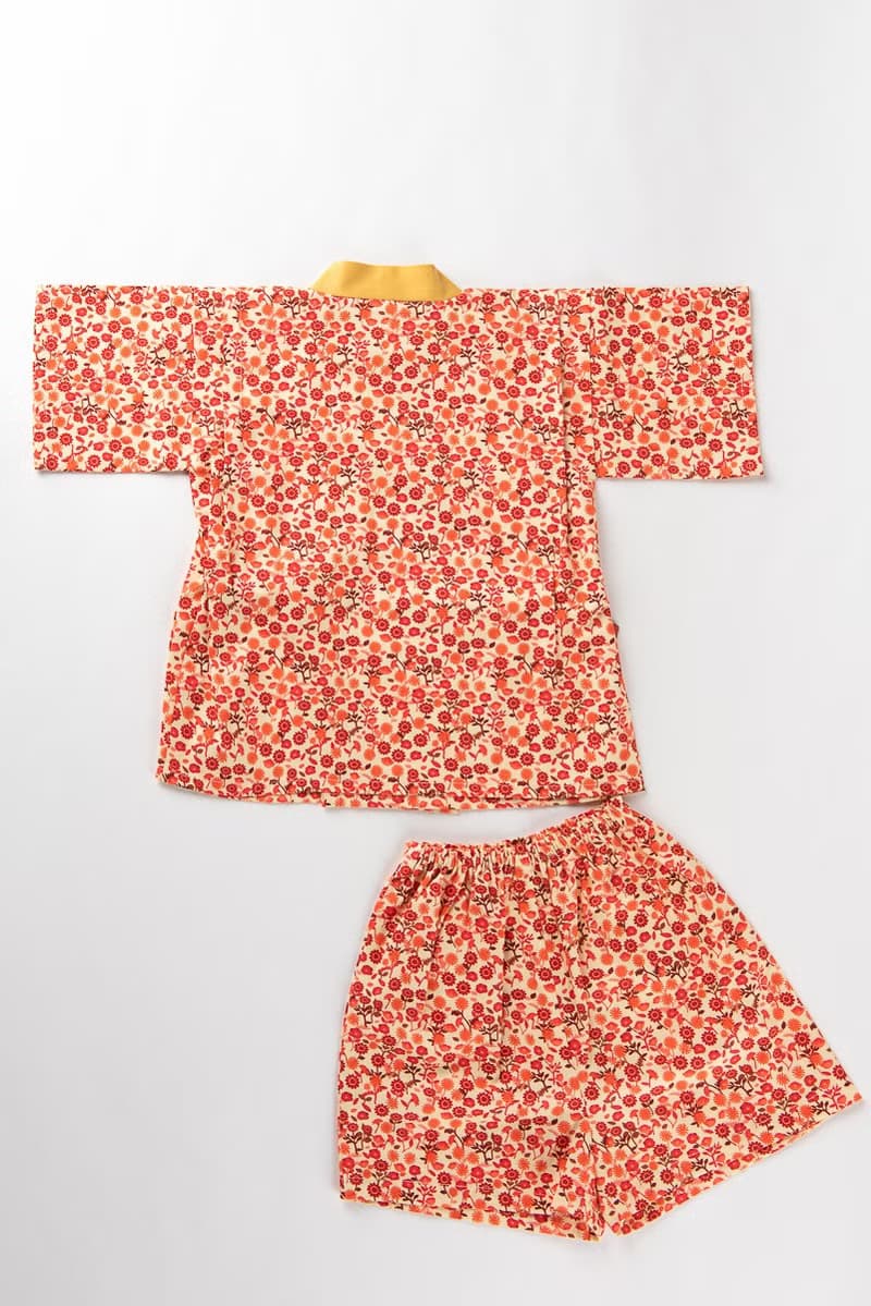 子供甚平　Jinbei for children【Red x small flowers】