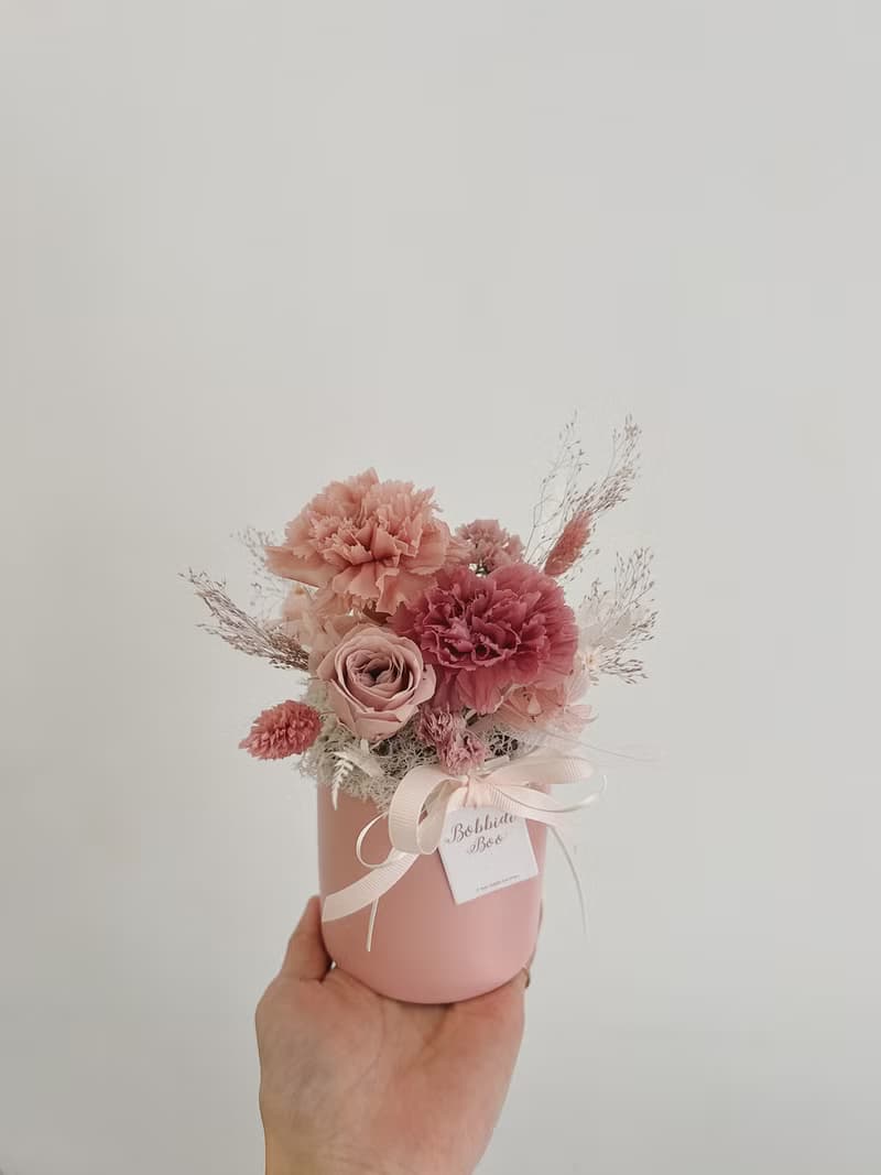 【永生康乃馨盆花】• 情人節禮物/生日禮物/永生花/永生玫瑰花