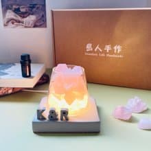 能量擴香水晶山【粉水晶的幸福與愛 】水晶禮盒-( 水泥字要加購 )