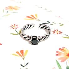 復古巧克力磚編織925純銀戒指 活動圍