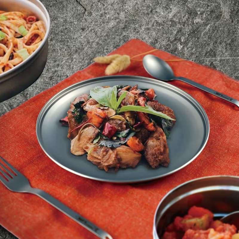 純鈦福氣盤 21cm鈦盤 露營登山 烤肉 餐盤 金屬盤 鈦盤