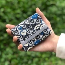 貓咪圖案 棉質 口袋錢包 短夾 迷你錢包