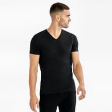 Bread & Boxers 兩件組 V-Neck 有機棉男用V領T - 黑