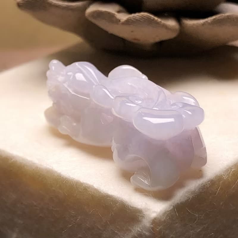【招財神獸】冰種紫羅蘭翡翠貔貅 | 天然緬甸玉翡翠A貨 | 送禮
