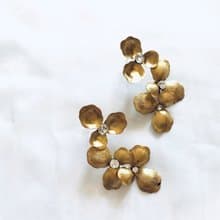 真鍮 ボタニカルフラワーピアス(イヤリング)