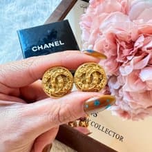 【日本中古】Vintage Chanel 94年香奈兒葡萄藤耳夾 原裝盒附