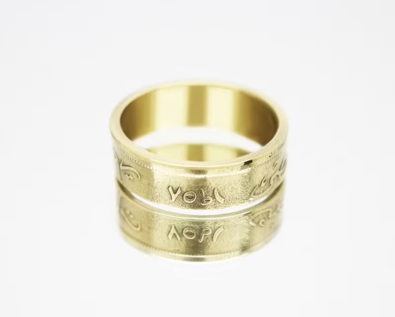 Egypt Coin Ring 10 millim 1955-1958 Sphinx coin rings for men coin rings gift