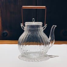 不言美器 玻璃 花瓣 壺