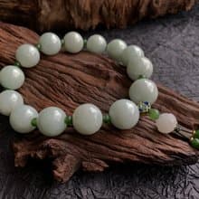 快速出貨 天然緬甸玉翡翠 14顆佛珠 手念珠 手串 手鍊