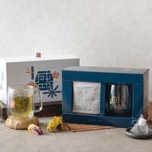 【盛】台灣梨山高山茶包+雙層隔熱玻璃杯精裝禮盒