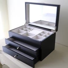 【Ms. box 箱子小姐】英式時尚木製珠寶盒/飾品盒(黑色)