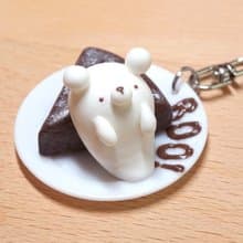 Healing Kuma Collection 小熊萬聖節朱古力蛋糕鑰匙扣