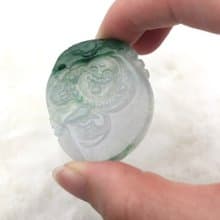 福至彌勒-緬甸A貨翡翠冰底飄辣綠佛公吊墜/高品值/送禮/長輩/平安