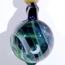 宇宙極光玻璃頸鏈吊墜26mm no.122