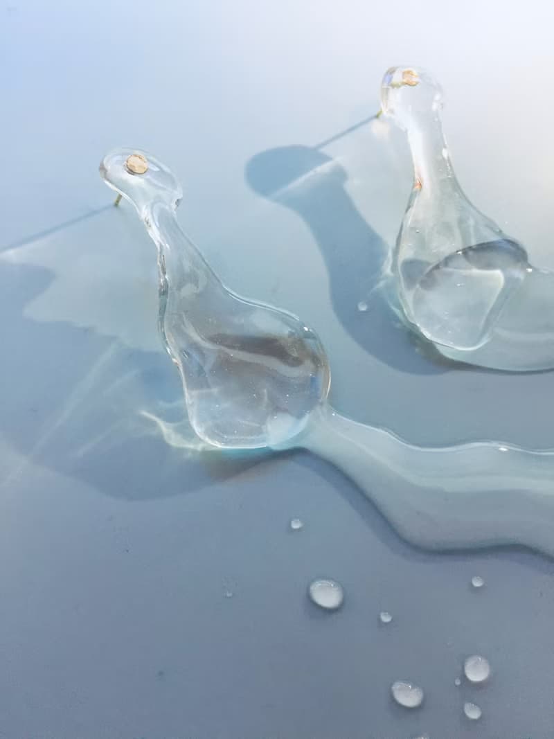個性 夏日款 透明清爽 抽象異形 樹脂手作耳飾\耳釘