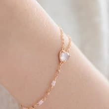 愛心粉晶純銀手鏈Heart beat bracelet