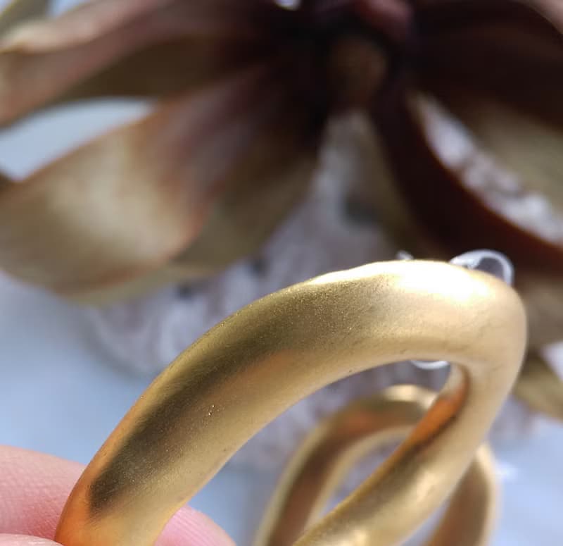 Vintage Jewelry 西洋古董飾品 啞光 不規則 圈圈 針式耳環