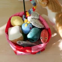 Punching basket 2x2 - Red+Pink