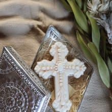 有機糖霜餅乾鋁豪華盒套(中等尺寸)　cross　antique