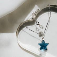 托帕石星星925純銀手鏈