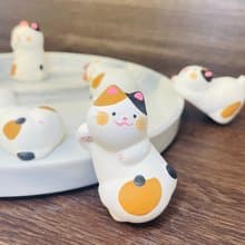 【湊免運專區】京都RYUKODO 貓日和陶玩小品-共六款