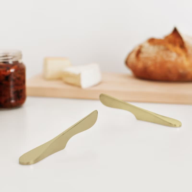 鋼製亮金立正抹刀 奶油抹刀