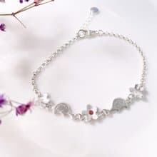 大象小花 - 純銀手鍊 手環 花朵 手工製作