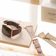 Apple Watch 44/45/46/49mm 莫蘭迪仕女真皮錶帶