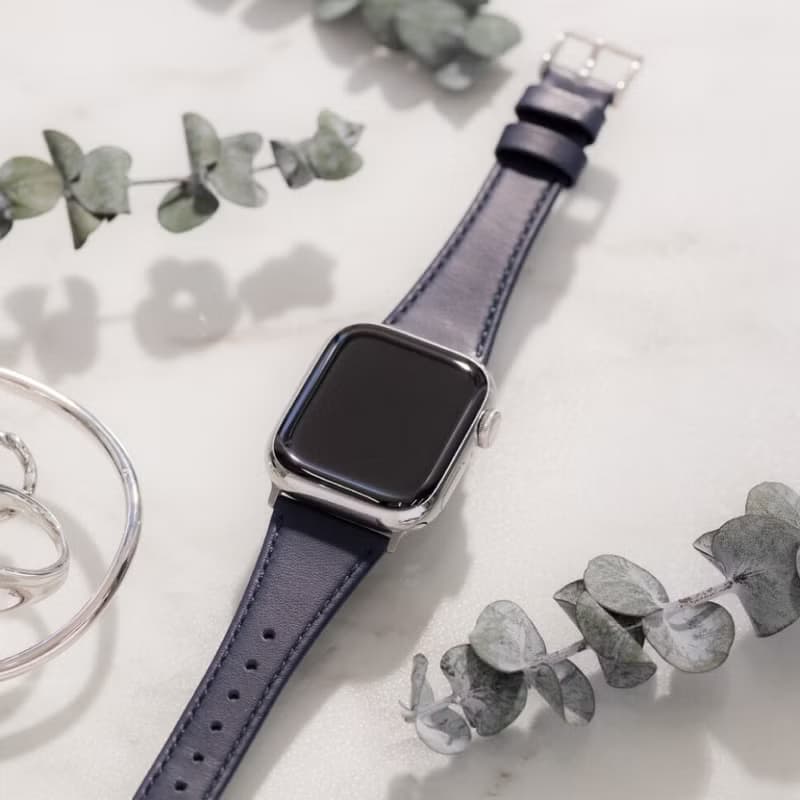 Apple Watch 44/45/46/49mm 莫蘭迪仕女真皮錶帶