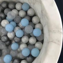 Misioo遊戲球池-90x40大理石-粉藍/珍珠白/珍珠灰/乳白色200顆球