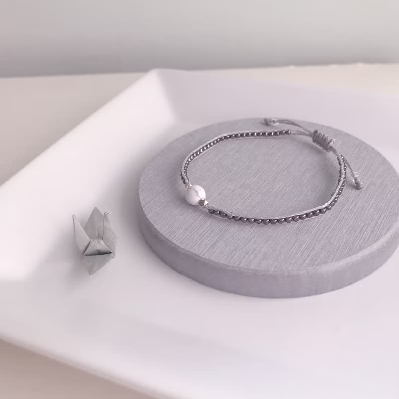 【水晶手鍊】告別負能量  et 白紋石