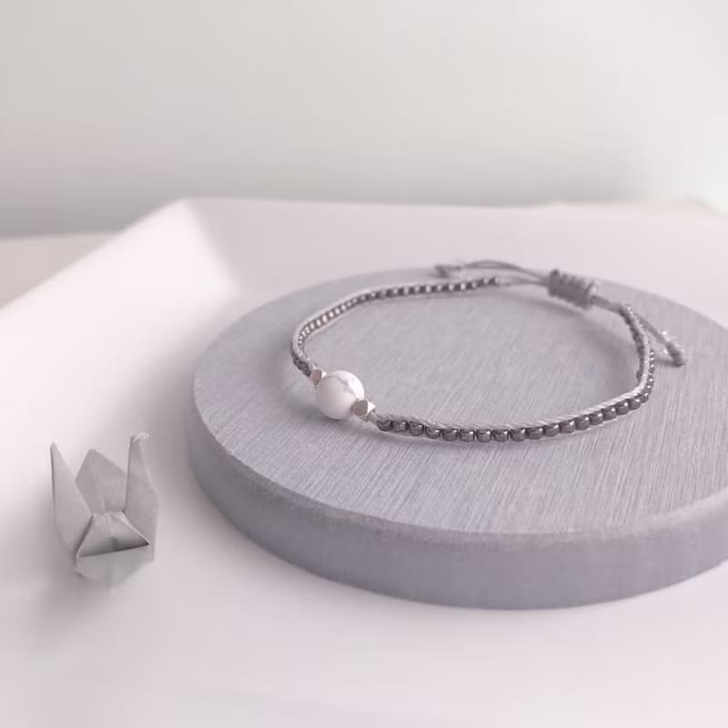 【水晶手鍊】告別負能量  et 白紋石