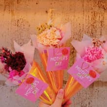 母親節永生康乃馨甜筒花束永生康乃馨母親節花禮