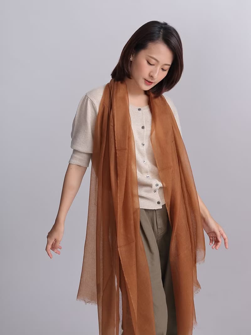 咖啡色 Shahmina羊絨披肩圍巾_秋冬送禮出國禮物生日禮物送禮靈感