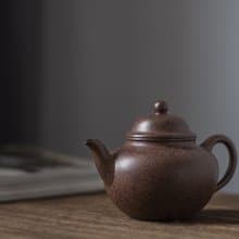 送禮紫砂壺茶壺笠冒 特高温 230毫升 老紫泥高温烧制 富有老味 气