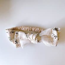 精靈花束 日系 歐根紗 緹花布 雙層蝴蝶扭結髮帶 ggoomstudio