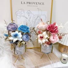 莫蘭迪色系 大理石桌花 永生花 乾燥花 開店禮 節日送禮