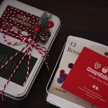 聖誕驚喜 | 花果茶包鐵盒 聖誕節交換禮物