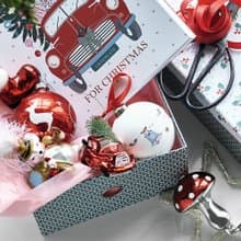丹麥GreenGate Christmas red 汽車收納盒2入