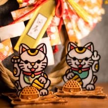 招福貓 招財貓 及 中指貓 座台式套裝