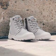PALLADIUM PAMPA RECYCL LT+ WP+ 拉鍊防水靴 灰 74066