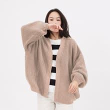 針織拋袖開襟毛衣外套 Betty 奶茶色