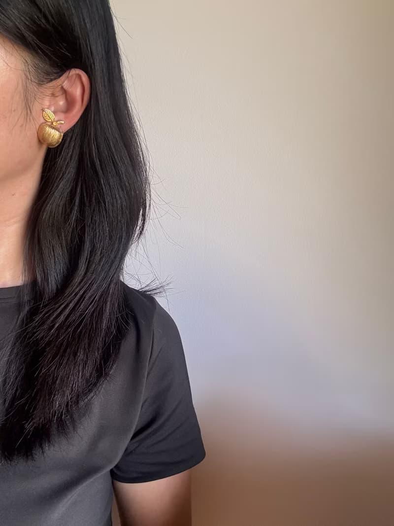 古董美國紐約品牌ACCESSCRAFT NYC 蘋果夾式耳環 A66