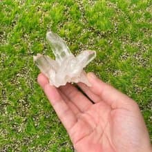 天然能量白水晶可愛花型晶花簇 家居 辦公室 療癒 消磁 能量 擺件