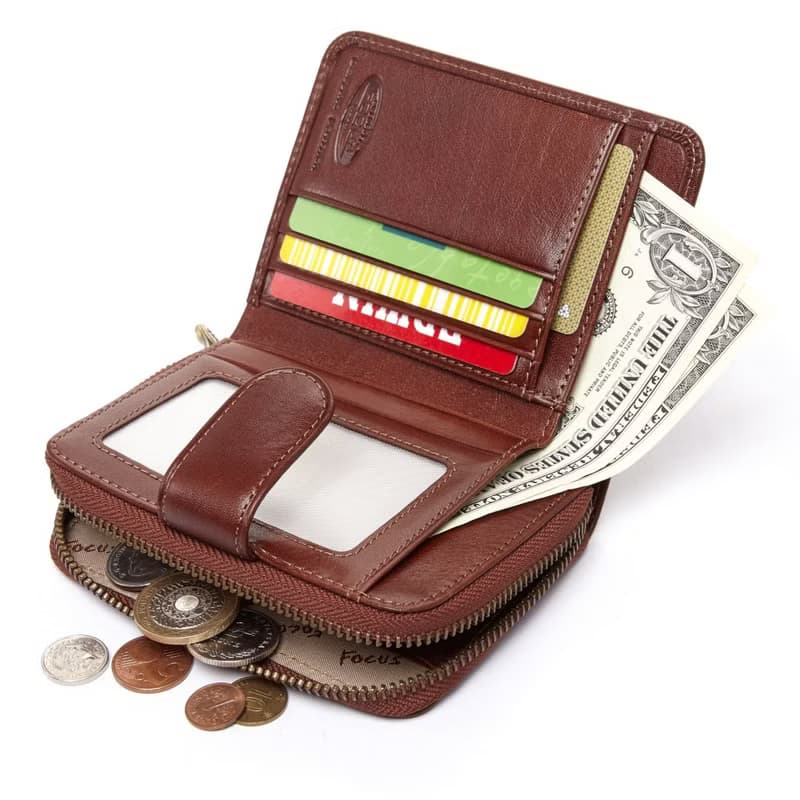 【女中夾錢包】真皮中夾錢包 / 女中夾多卡夾零錢 / 女皮夾錢包